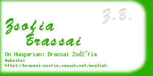 zsofia brassai business card